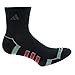 adidas Men's Climalite II Quarter Sock (2-Pair), Black/Light Scarlet/Aluminum 2, Size 6-12