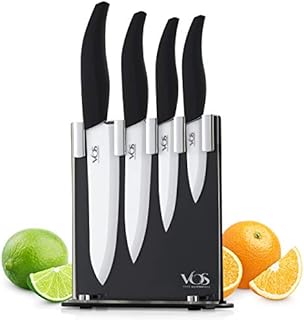 Vos Ceramic Knife Set, Ceramic Knives Set For Kitchen, Ceramic Kitchen Knives With Holder, Ceramic Paring Knife 3
