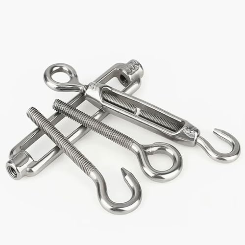 Tensores Abiertos para Cable, Tensores de Cable de Acero Inoxidable 304, Tornillo de Ajuste de Tendido con Perno (M12) miniatura 5