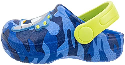 Rainbow Daze Boy's Molded Clog, Shark With Swivel Strap, Blue, Toddler Size 7 #TOP3