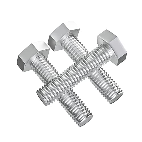 Image of 1 /4-20 x 1-3 /4 inch (5 /8 to 5 inch Optional) Hex Head Screw Bolt, Stainless Steel 18-8(304), Fully Threaded,15pcs