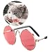 Stock Show Funny Cute Dog Cat Retro Fashion Sunglasses Mosaic Glasses Transparent Eye-wear Protection Puppy Cat Teacher Bachelor Cosplay Glasses Pet Photos Props for Small Dog Cat, Pink
