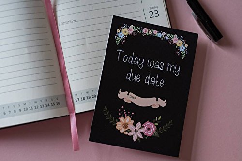 Premature Baby Journey Cards - Chalkboard Floral - DD007