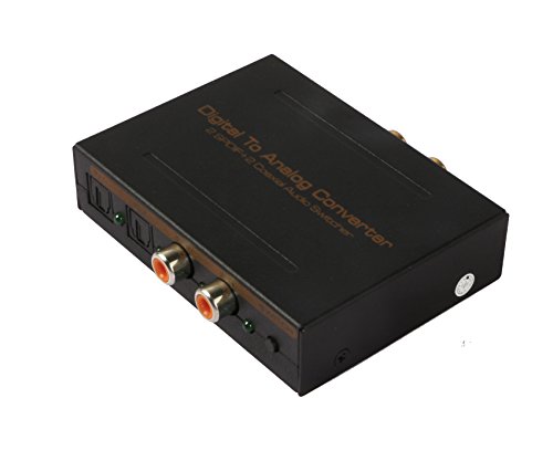 Panlong Optical TOSLINK / Coaxial SPDIF Audio Switch Selector Box 4 In 1 Out with Analog RCA and 3.5mm Headphone Out