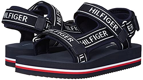 Tommy Hilfiger Women's Nurii Flat Sandal, Dark Blue407, 10 #TOP6