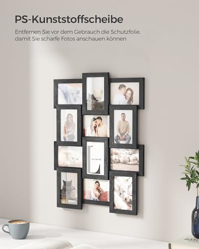 SONGMICS Bilderrahmen-Collage, 12 Fotorahmen für 10 x 15 cm Bilder – Ansicht 4