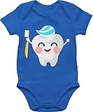 Shirtracer Event und Anlass Geschenke Baby - Zahnfee mit Zahnpasta - 6/12 Monate - Royalblau - Body mit Zahn - BZ10 - Baby Body Kurzarm für Jungen und Mädchen