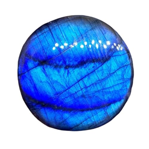 Labradorite cabochon rond 34mm pour fabriquer une bague bohème en atelier