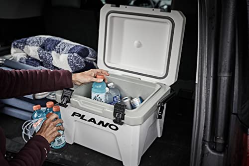 Plano Frost 21-Quart Hard Cooler, Includes Dry Basket, Small, White And Black, Durable, Insulated Ice Chest For Camping, Fishing, And Tailgating #TOP7