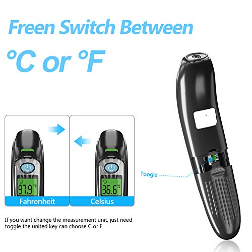 image for Metene Forehead and Ear Thermometer for Fever, Basal Infrared Thermome