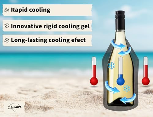 Funda Enfriadora de Vino.Enfriador de Botellas de Vino Blanco, Tinto y Champán. Set de Regalo con Accesorios para Barra.Bolsa Refrigerante de Botellas.Enfriador de Vino, Pack de Hielo para Vino - imagen 7