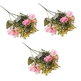 dechous 3 pz bouquet di peonie artificiali decorazione della tavola di nozze bouquet di peonie finte bouquet di fiori di seta fiori finti peonia oggetti di scena tavolo da pranzo plastica