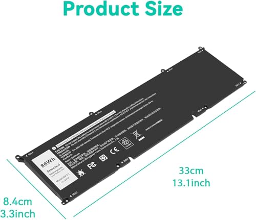 Image of 86Wh 69KF2 Battery for Dell XPS 15 9500 9510 9520 Precision 5550 5560 5570 Alieware M15 M17 R3 R4,G15 5510 5511 5515 5520 5521,G7 7500,Inspiron 7510 7610 P87F P91F P45E p100f 70N2F 11.4V (69KF2)