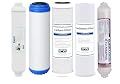 IPW Industries Replacement Water Filter Set for Geekpure 6-Stage Reverse Osmosis System - Sediment, GAC, Activated Carbon Block, Post Carbon Filter, Alkaline pH+ Remineralization, 75 GPD, Set of 5