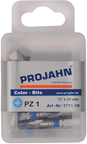 Pozidriv 1/4 Inch Colour Bit Screwdriver Inserts 25 mm PZ 2 Pack of 50