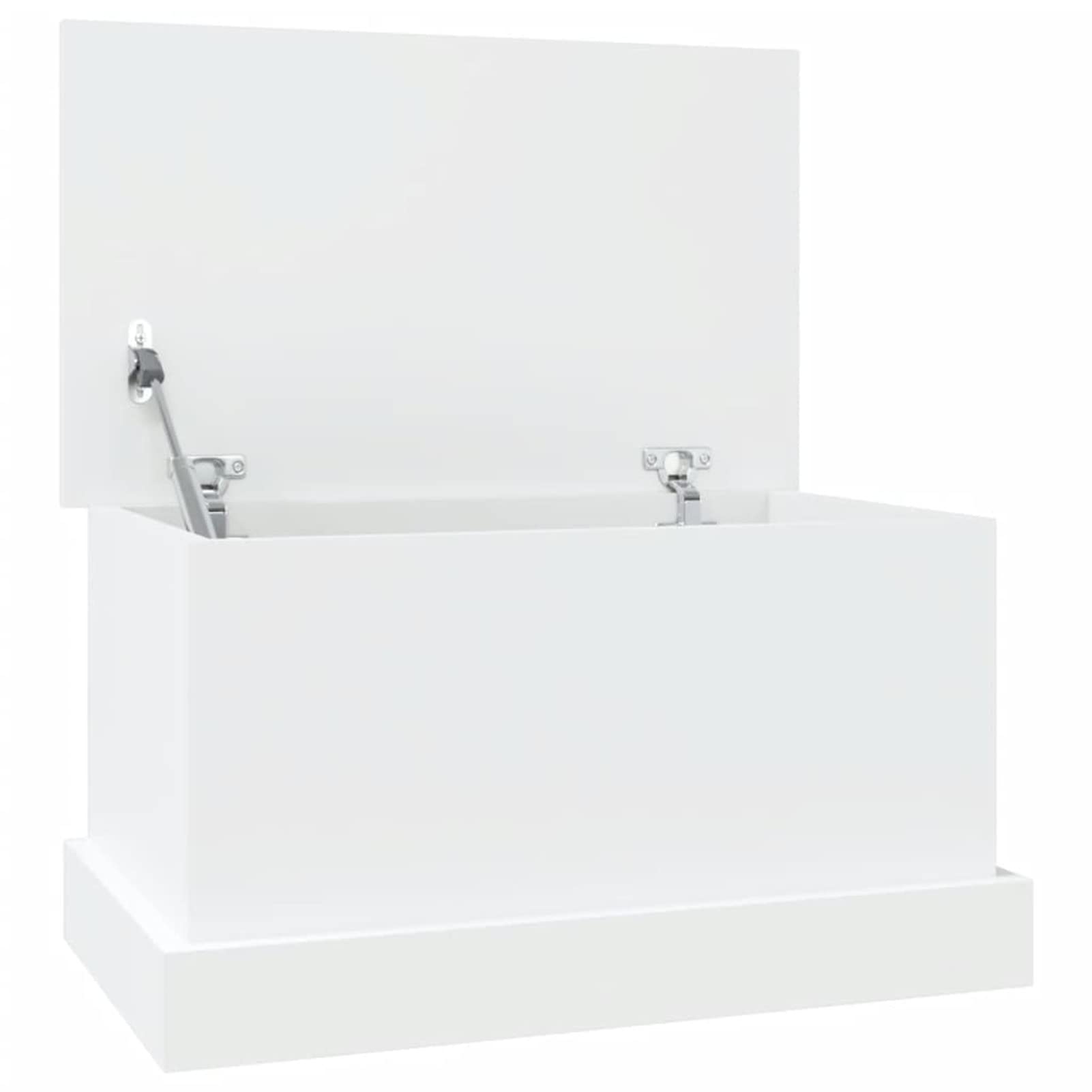 Contenitore Portaoggetti Bianco 50x30x28 cm Legno Multistrato,Baule da Giardino Impermeabile, Cassapanca Contenitore da Esterno