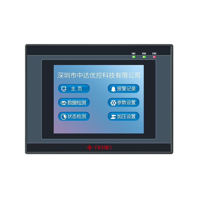 Image of 3.8 Inch PLC HMI All in One Integrated Programmable Logic Controller, 10 Input 7 Relay Output, 2 High-Speed Pulse 100KHz for Sevor or Stepper, 2 100Khz Input for Encoder (17MR-FE380-FX-A)
