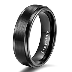 6mm Black I Love You(Step Edge)