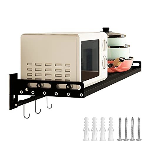 Support de rangement pour micro-ondes étagère de cuisine suspendue et pliable - 2