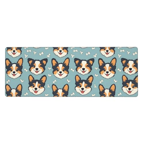 Grand tapis de souris de jeu antidérapant avec bords cousus pour protéger le bureau des rayures