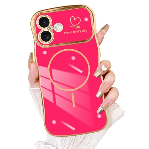 Coque Phone7 cadre en forme de vague avec finitions de cœurs plaqués premium