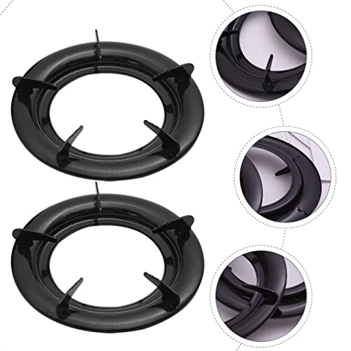 Hemoton Anel de suporte Wok 3 peças de ferro fundido Wok rack de substituição de fogão de gama redon