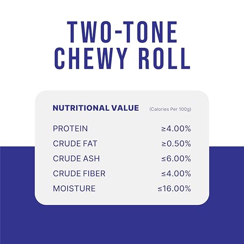 Image of Non-Rawhide Dog Chews, Two Tone Chewy Roll for Dogs, 225g | Safe & Digestible Treats | Healthy Chew Sticks for All Breeds & Sizes