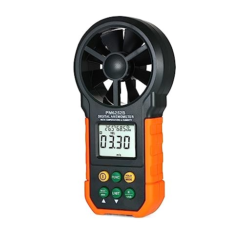 8 In 1 デジタル風速計ハンドヘルド風速計風速、温度、風冷を測定します(PM6252B)