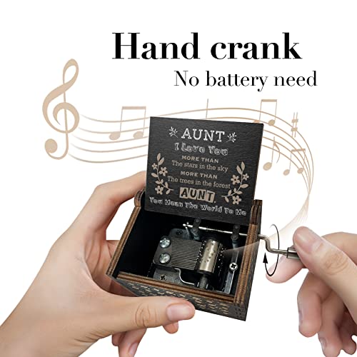 Gifts-for-Aunt-Music-Box-from-Niece-or-Nephew-Aunt-Birthday-Gift-Auntie-Gifts-You-are-My-Sunshine-Hand-Crank-Engraved-Wooden-Musical-Boxes-for-I-Love-You-AuntBlack Gifts for Aunt Music Box from Niece or Nephew Aunt Birthday Gift Auntie Gifts You are My Sunshine Hand Crank Engraved Wooden Musical Boxes for I Love You AuntBlack
