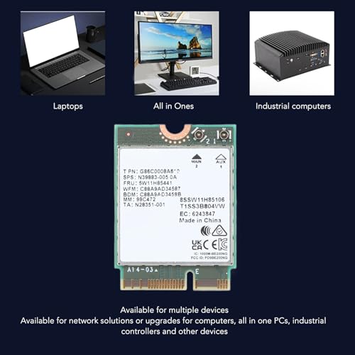 Tarjeta de Red Wi-Fi 7 BE200NGW, 8774 Mbps, interfaz M.2/NGFF, con Bluetooth 5.4 y cifrado WPA2/WPA3/WPA4, para computadoras y PC miniatura 6