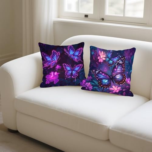 Housse de coussin de jardin extérieur violette抗皱耐磨40x40 - 6