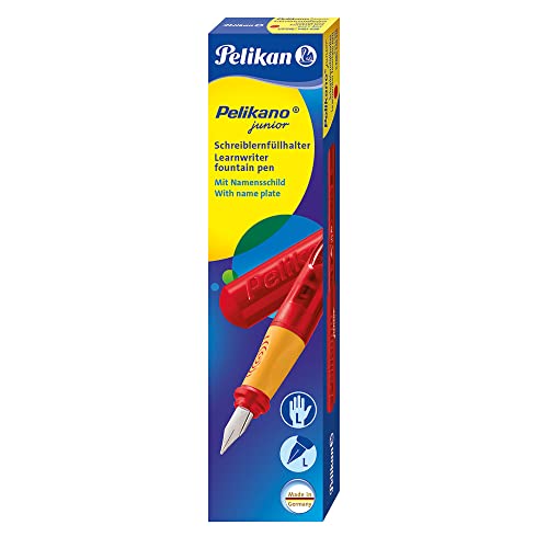 Stylo plume Pelikano Junior gauchers en acier rouge Pelikan