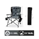 TIMBER RIDGE Padded Oversized Folding Camping Chair, 500lbs - Image 3