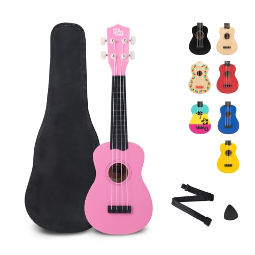 CB Sky Soprano Ukulele 21'/53cm beginners, students kids guitar (Pink)