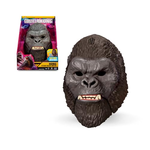 MonsterVerse - Mascara Electrónica de King Kong, Mascara con efectos sonoros de rugidos terrorificos, Mascara para disfraces de la pelicula Godzilla vs. Kong, Para ñiños de 3 años, Famosa (MN306200)