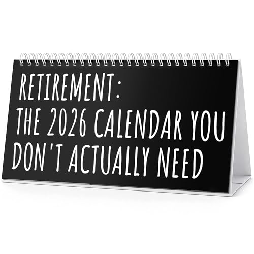 Retirement Gift for Women Men Teachers Nurse,Gag Calendar 2026,Farewell Coworker Leaving Going Away Goodbye Gifts for Coworkers Boss Friends,Happy Retirement Party Decorations
