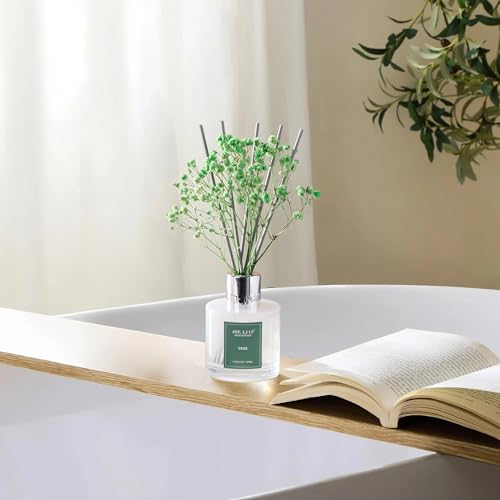 Image of Airkeep Reed Diffuser Set, 3.38 fl oz (100 ml) - Sage Lemon Oil Diffusers with 8 Reed Sticks, Home Fragrance Reed Diffuser for Bathroom Shelf Decor