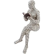Pulp Reading Women Figurine, Thinker Statue Decor Modern Figurines Abstract Aesthetic Sculpture for Home Decoration Living Room Office Bookshelf Shelf Table F