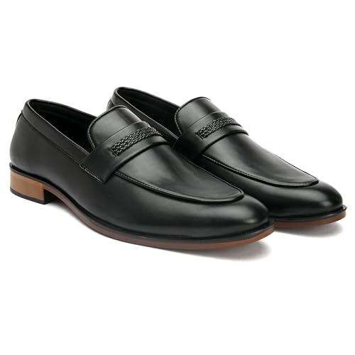 Image of San Frissco Men's Formal Loafers /Slip On Wearable Anti-Slip Leather Loafers for Office /Fashionable Loafers for Men