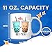 Bliss Monkey Co. Bes Teas Boba Tea Coffee Mug - Kawaii Bubble Lover - Cute Friend 11 Ounce - Design Printed On Both Sides - Premium Quality Ceramic - BMCM7758