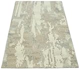 Fabriqué par WAWA Teppich Tapis oriental 100 % laine naturelle non teinte, fabriqué à la main au Népal - 12 designs (design : HT-329 - Dimensions : 120 cm x 180 cm)