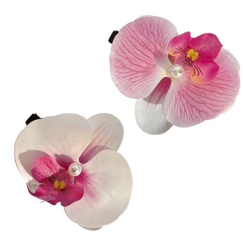 Flower Hair Clip Orchid Sweet Hairpin Headdress Bohemia Barrette for Birthday Wedding Hair Decoration Elegant Hair Barrette