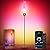 luckystyle RGBICW Floor Lamp, 1500Lumen Smart Floor Lamps with Music Sync and 16 Million DIY Colors,Dimmable Modern Floor Lamps with Remote and Bluetooth APP Control LED Lamp for Bedroom Living Room