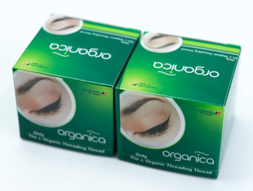 Image of ZIBELL Organic Cotton Eyebrow Threading Thread Tool for Women - 2 Spools x 300 Meters Thread for Eyebrows Threading - Upperlips Shaping, Green