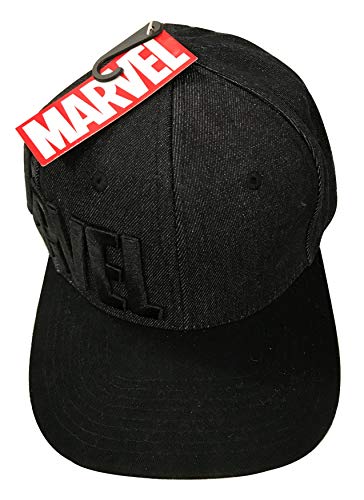 Berretto da baseball nero Snapback con logo Marvel...