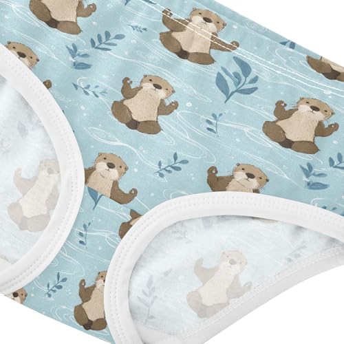 Girls Underwear Soft Cotton Cute Otters Kids Panties in Sizes 2/3t, 4t, 5t, 6 and 84