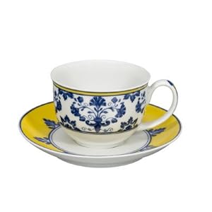 Vista Alegre Castelo Branco Coffee Cup and Saucer (Set of 4) Porcelain Tea Cup Set