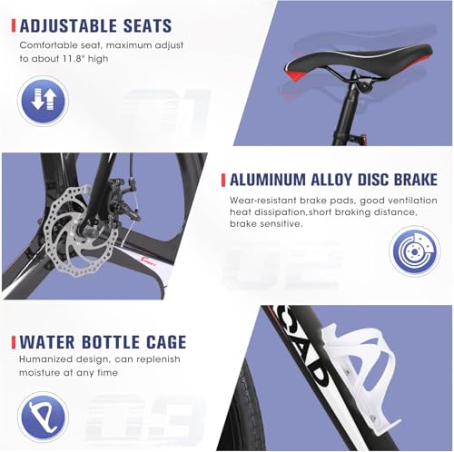 Road Bike 14-21Speed 700C Wheel with Light Aluminum Alloy