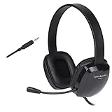 Cyber Acoustics Stereo PC Headset; 3.5mm Connection, Noise Cancelling Microphone with Flexible Boom for PC & Mac; Classroom, Home or Office (AC-6008)