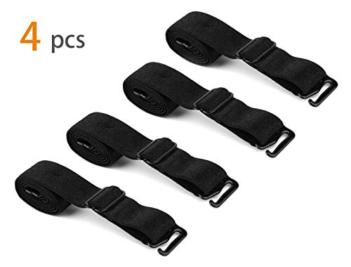 Image of uxcell 2 Pair 10 /12 /15 /18 /20mm Width Stretchable Shoulder Bra Straps Adjustable Elastic Straps for Women